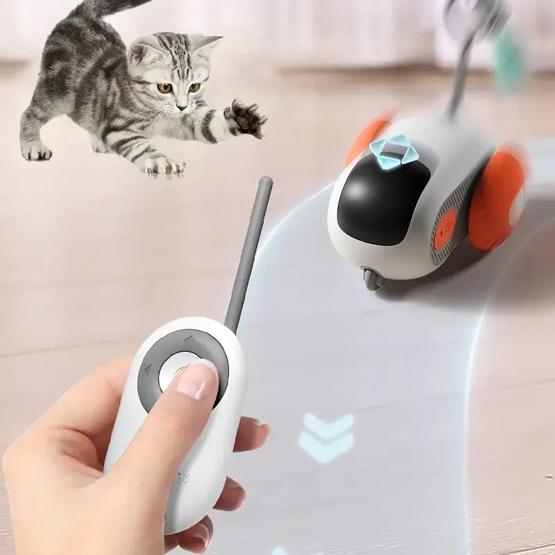 Intelligent Smart Car Cat Toys Funny Stick Feather Kitten Pet Supplies Party and for Cat Interactive Cat Toys - Petsoo